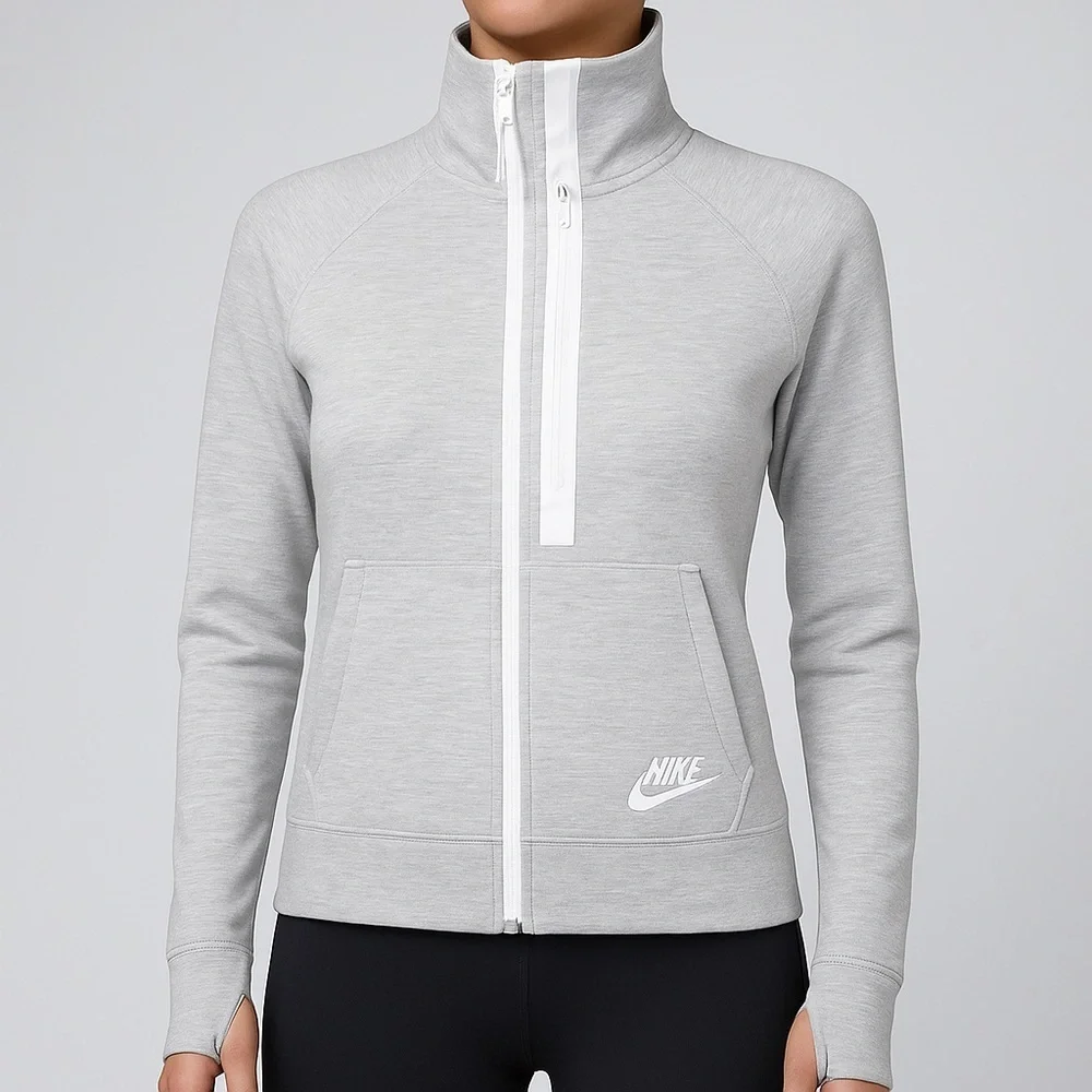 Nike Tech Fleece Full-Zip Hoodie Light Gray Women’s Size XSmall